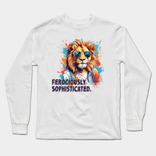 Lion Man T-Shirt: 'Ferociously sophisticated Long Sleeve T-Shirt